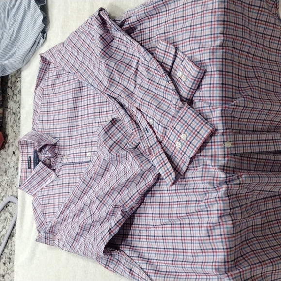 Tommy Hilfiger long sleeve button down shirt size 16 1/2 neck regular Lg - Picture 3 of 8